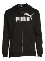 Puma Men's and Big Men's Essential Logo Full Zip Fleece Hoodie, Sizes up to XXL - Image 4